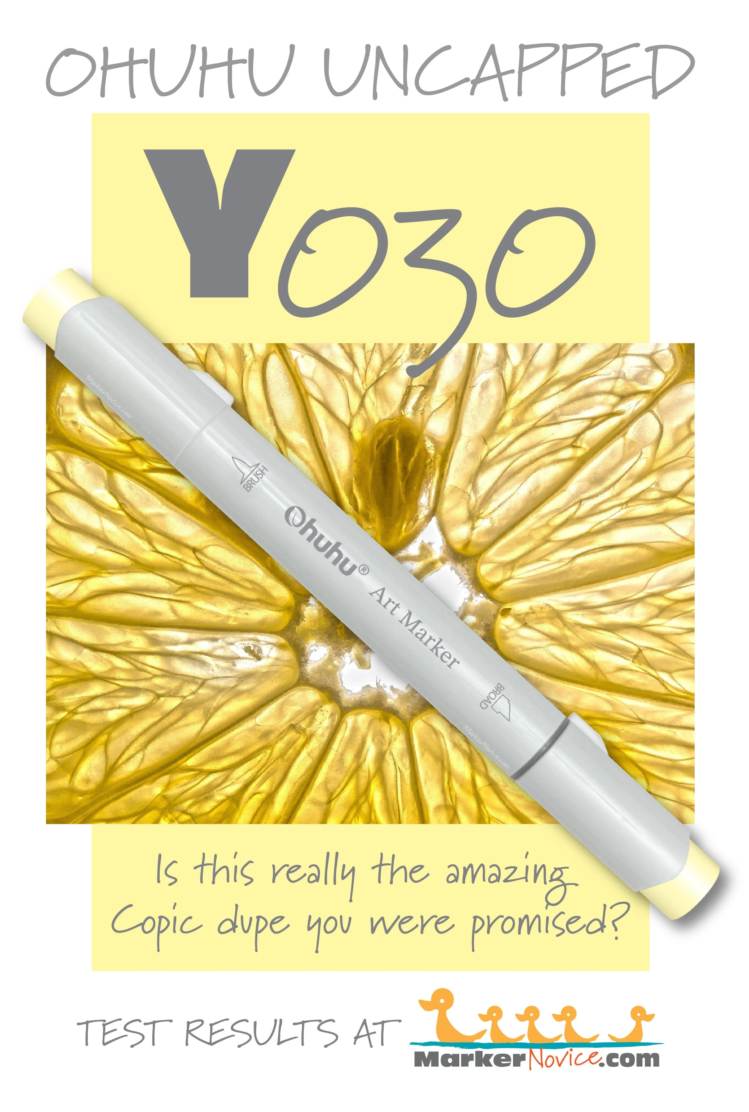 Y030 Lemon Chiffon: Testing Ohuhu Markers for Lightfastness and
